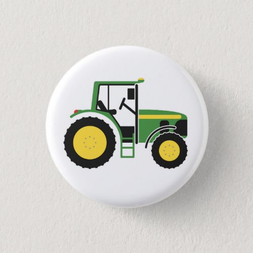 Green Tractor Badge Button
