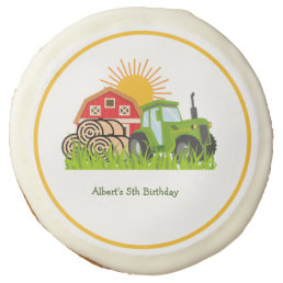 Green Tractor | Birthday Party Kids Treats Sugar Sugar Cookie
