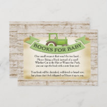 Green Tractor Books for Baby Card