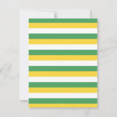 Green Tractor Bunting Flags Boys Birthday Party Invitation (Back)