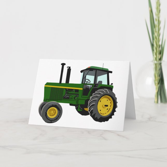 Green Tractor Card (Front)