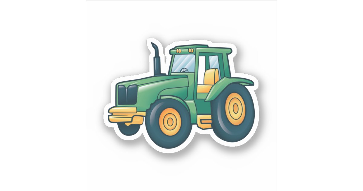 green tractor clipart