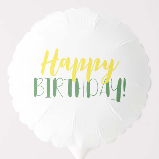 Green Tractor Farm Birthday Party Balloon (Front)