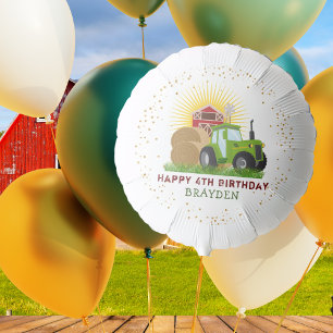Green Tractor 🚜 Farm Trucks Birthday Party Decor  Balloon