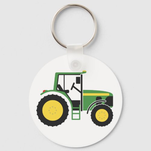 Green Tractor Key Ring