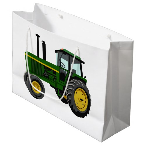 Green Tractor Large Gift Bag