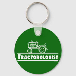 Green Tractor Ologist Keychain