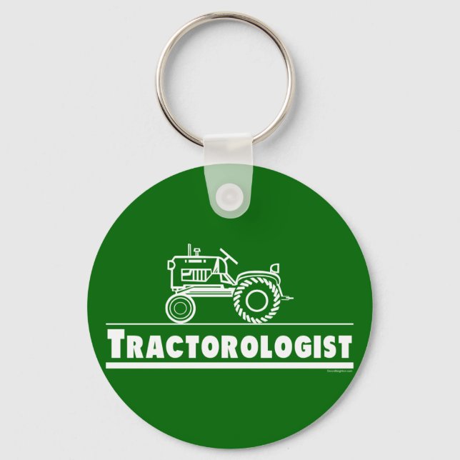 Green Tractor Ologist Keychain (Front)