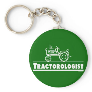 Green Tractor Ologist Keychain
