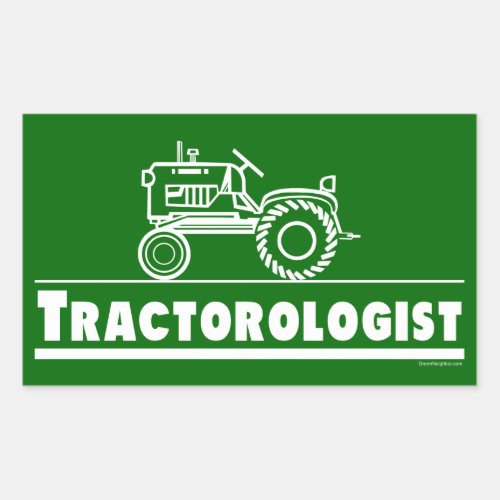 Green Tractor Ologist Rectangular Sticker