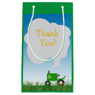 Green Tractor Party Bag