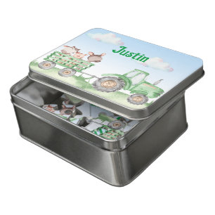 Green Tractor Personalized  Jigsaw Puzzle