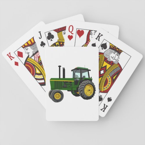 Green Tractor Poker Cards