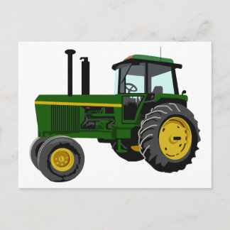 Green Tractor Postcard