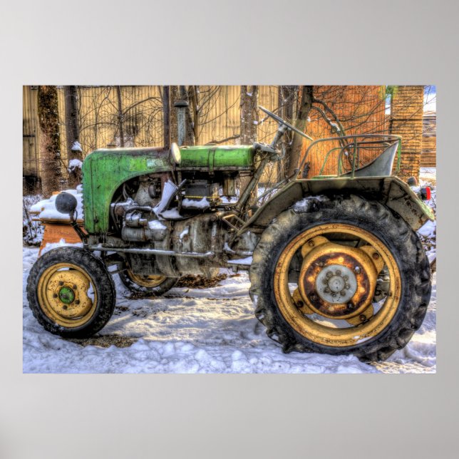 Green Tractor Poster (Front)