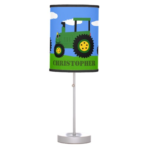 Green Tractor Table Lamp