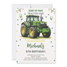 Green Tractor Theme Birthday Party