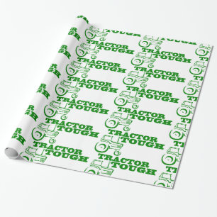 Green Tractor Wrapping Paper