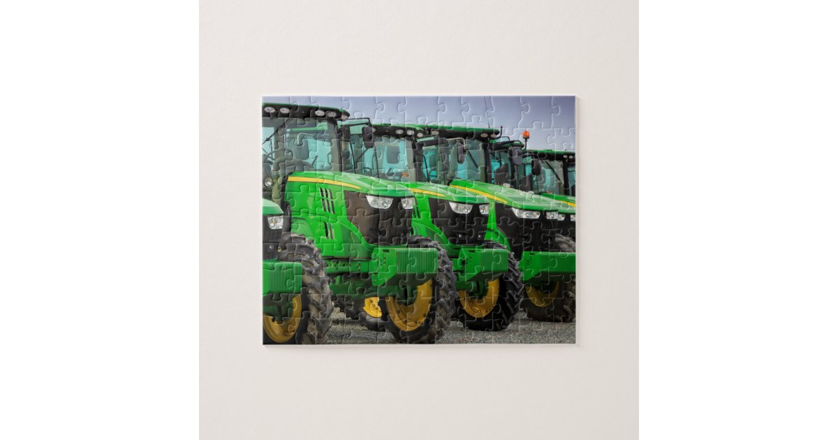 Green Tractors Jigsaw Puzzle Zazzle