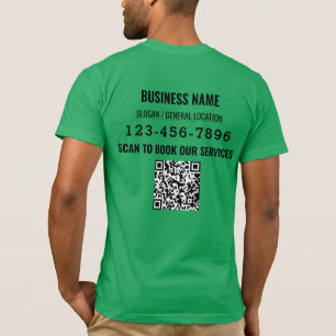 Green Trade Show with Custom QR code T-Shirt