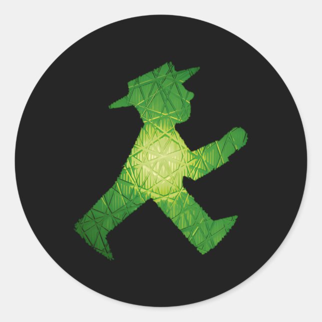 Green Traffic Light Ampeln Grã¼N Classic Round Sticker (Front)
