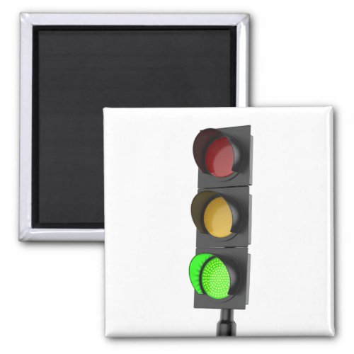 Green traffic light magnet