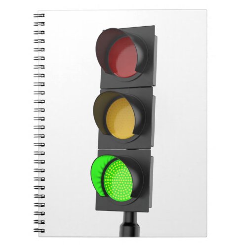 Green traffic light notebook