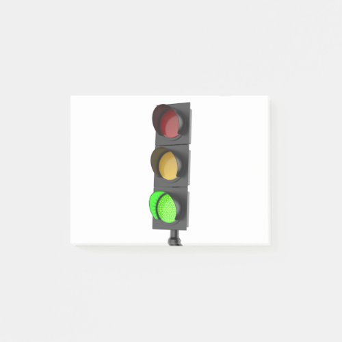 Green traffic light post_it notes
