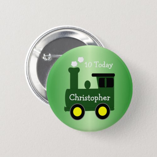 Green Train Design Button