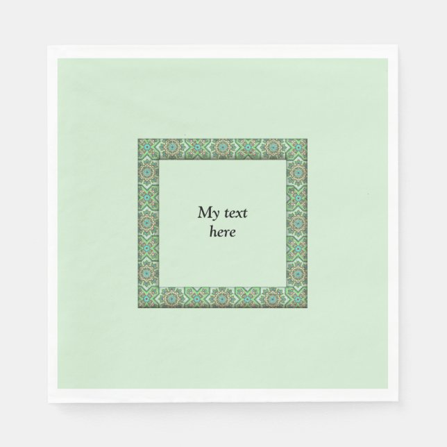 Green Tranquility TEMPLATE Napkins (Front)