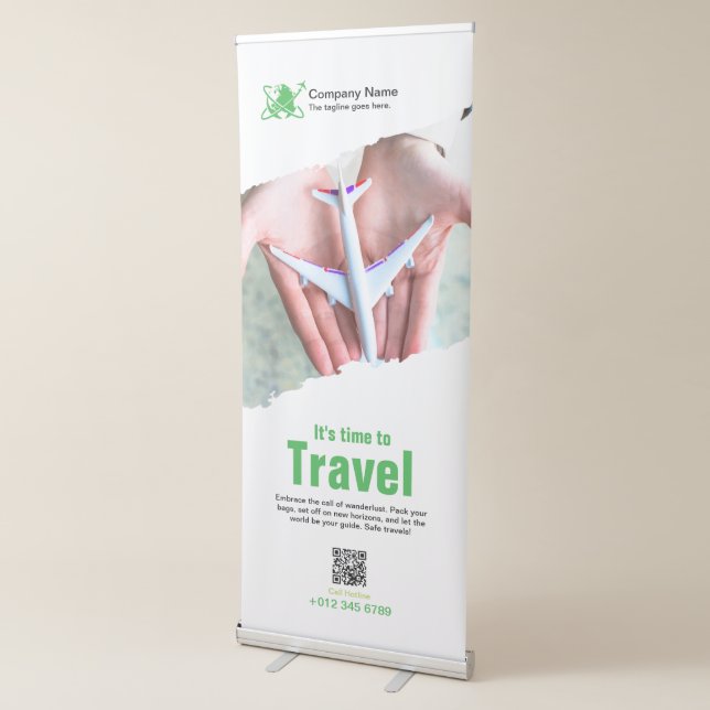 Green Travel Agency Retractable Banner (3/4)