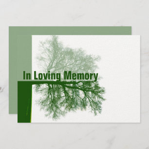 Green Tree 1 Celebration of Life Memorial Service Invitation