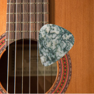 Green Tree Agate Pattern Guitar Pick