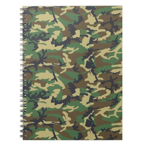 Green Tree Bark Camo Gift for Dad Notebook
