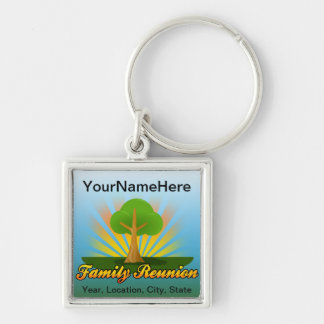 Green Tree Family Reunion Logo Keychain