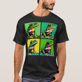 Green Tree Frog Art Cool Frog T-Shirt