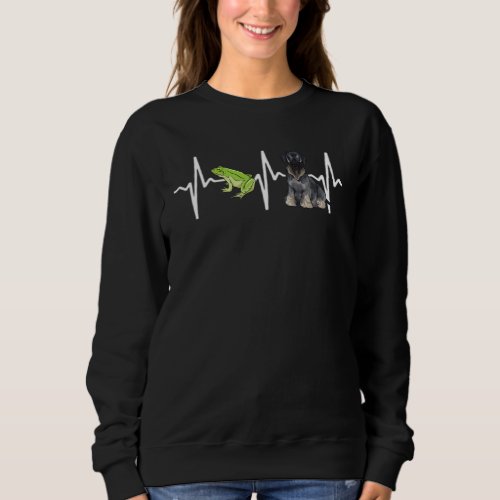 Green Tree Frog Cesky Terrier Heartbeat Dog Sweatshirt