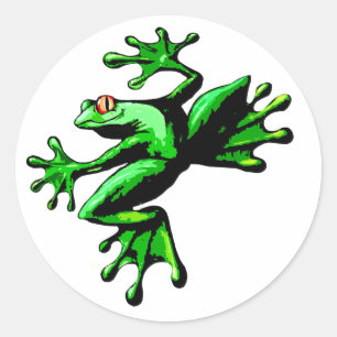 Green Tree Frog Classic Round Sticker