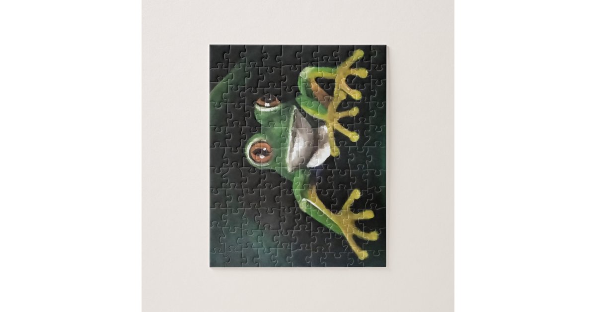 Green Tree Frog Jigsaw Puzzle Zazzle