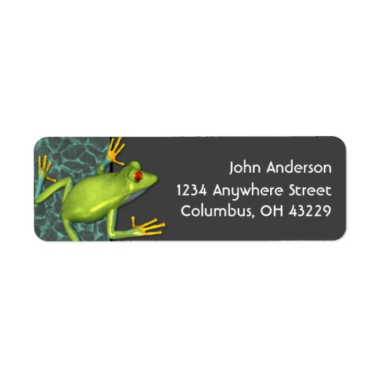 Green Tree Frog Return Address Labels | Zazzle.com