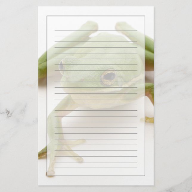 Green Tree Frog Stationery (Front)