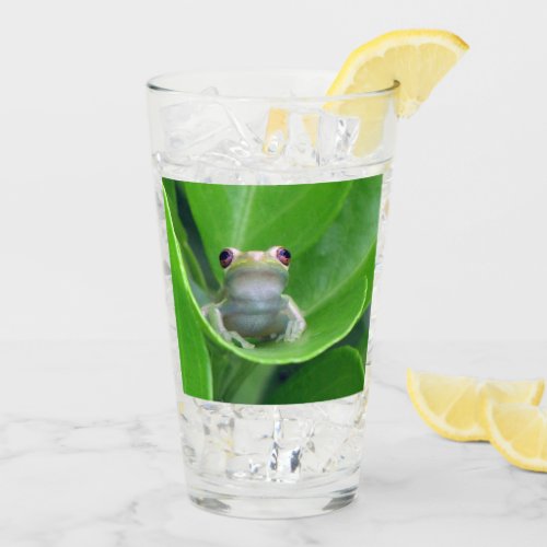 Green Tree Frog Tumbler  Shaker Glass