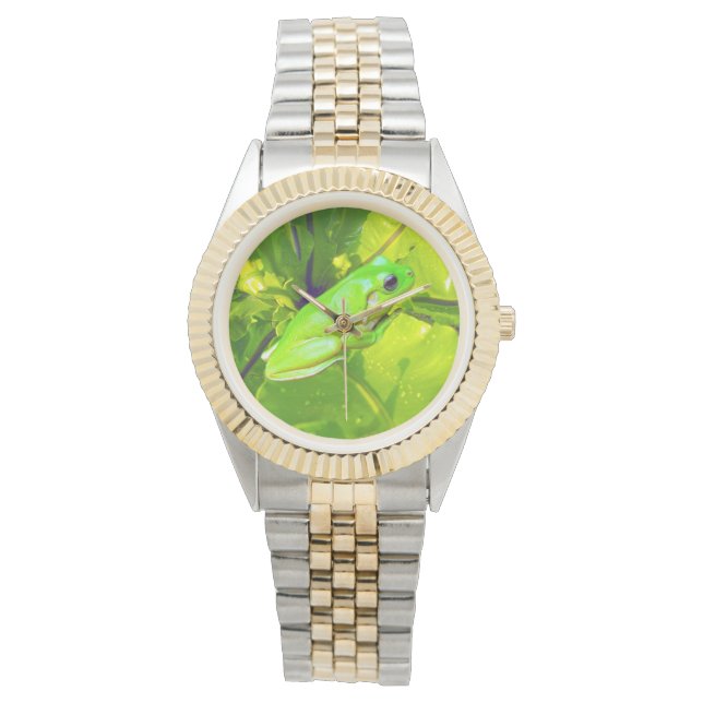 Green Tree Frog, Unisex Wristwatch (Front)