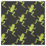 Green Tree Frogs Fabric