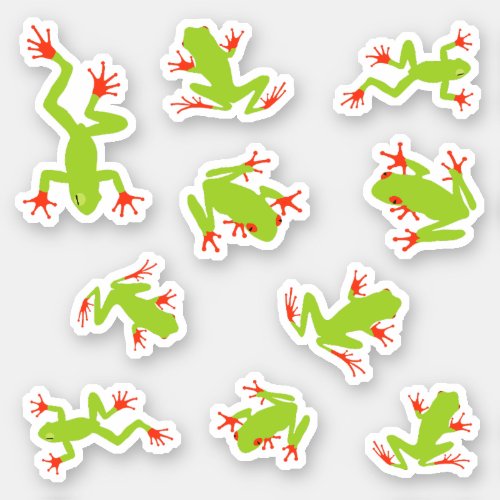 Green Tree Frogs Sticker
