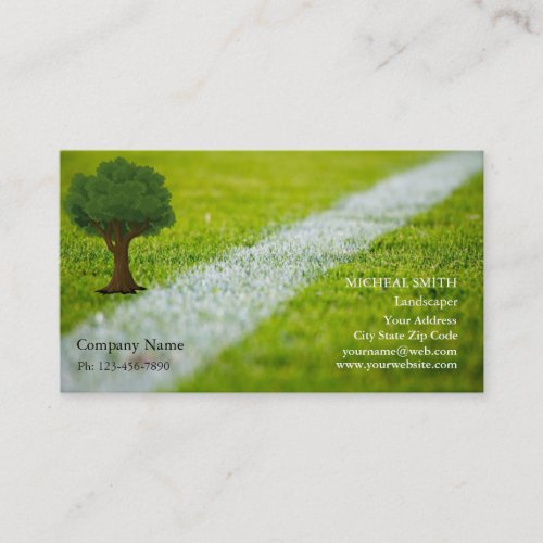 Green Tree Garden Lawn Care and Landscape Business Business Card