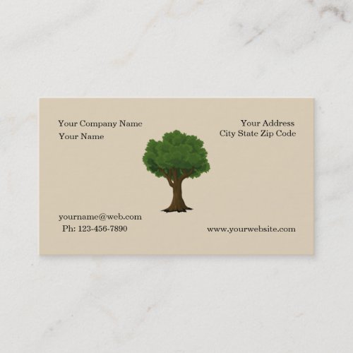 Green Tree Garden Lawn Care and Landscape Business Card