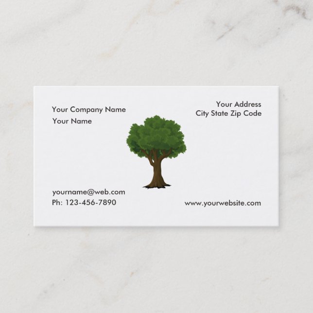 Green Tree Garden Lawn Care and Landscape Business Card (Front)