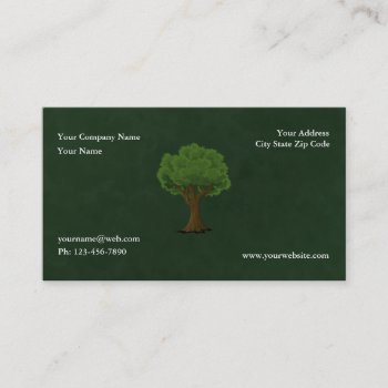 Green Tree Garden Lawn Care And Landscape Business Card by sunbuds at Zazzle