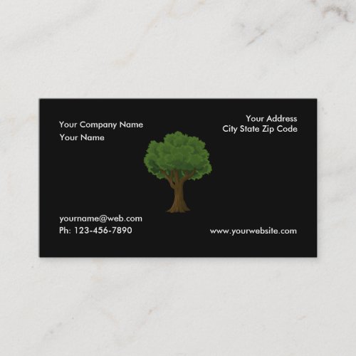 Green Tree Garden Lawn Care and Landscape Business Card